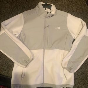 Womens Large White North Face Fleece Jacket